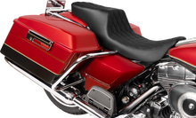 Drag Specialties Predator 2-Up Seat – Vinyl – Double Diamond – Black Stitching- w/o Backrest – FL '97-'07