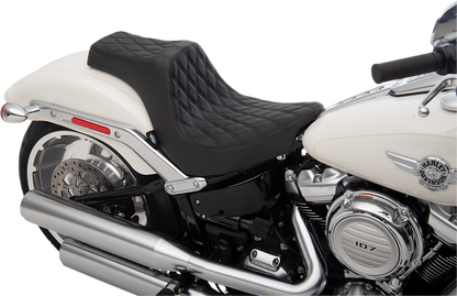 Drag Specialties Predator III Seat – Double Diamond – Black Stitching – FLFB/S '18-'25 – view 3
