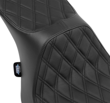 Drag Specialties Predator III 2-Up Seat – Vinyl – Double Diamond – Black Stitching – FLT/FLH '23-'24 – view 2