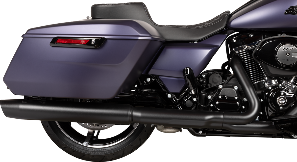 Drag Specialties Performance Predator 2-Up Seat – Extended Reach – Vinyl – Silver Double Diamond Stitch – view 4