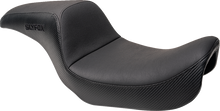 Slyfox Drifter Seat – Black Logo – Black Vinyl w/ Slipstop – Carbon Fiber – Dyna '96-'03