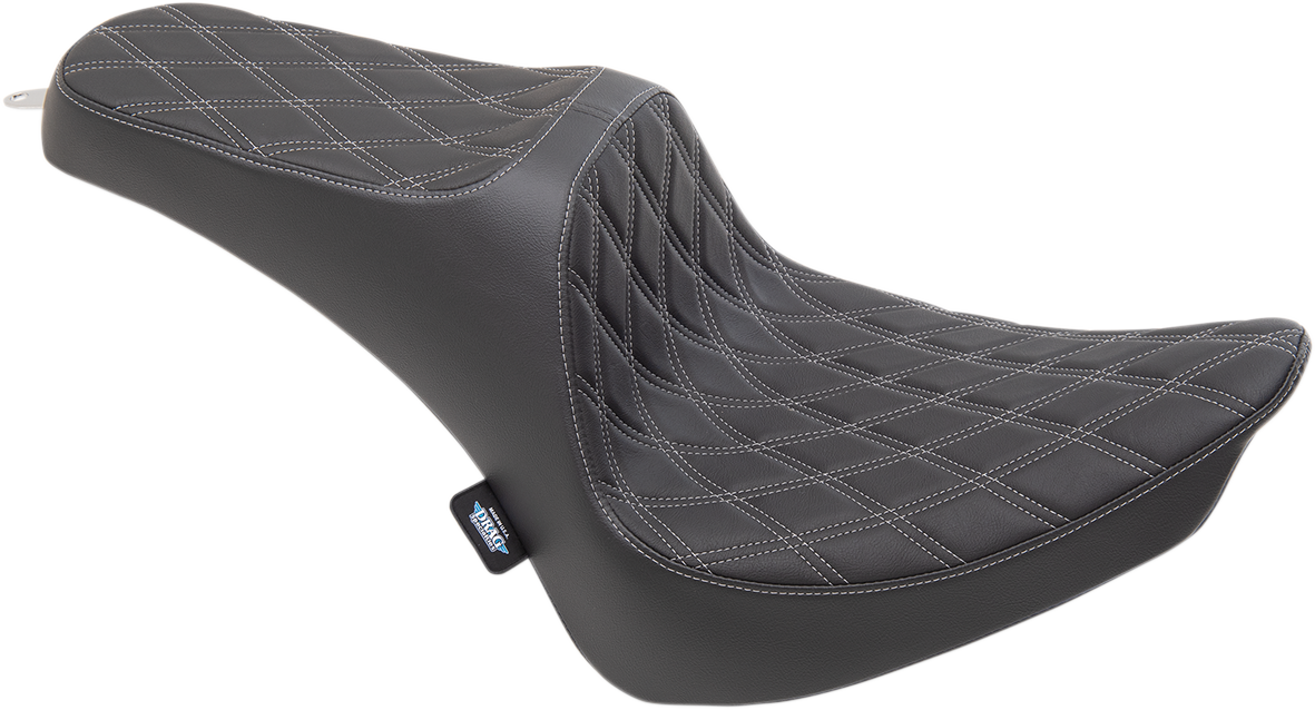 Drag Specialties Predator III Seat – Double Diamond – Silver Stitching – FX/FL '00-'17