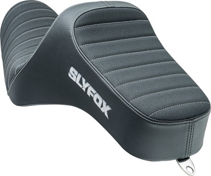 Slyfox High Noon Seat – Vinyl – Classic Stitch – Silver Logo – Silver Stitch – XL '04-'22 – view 3