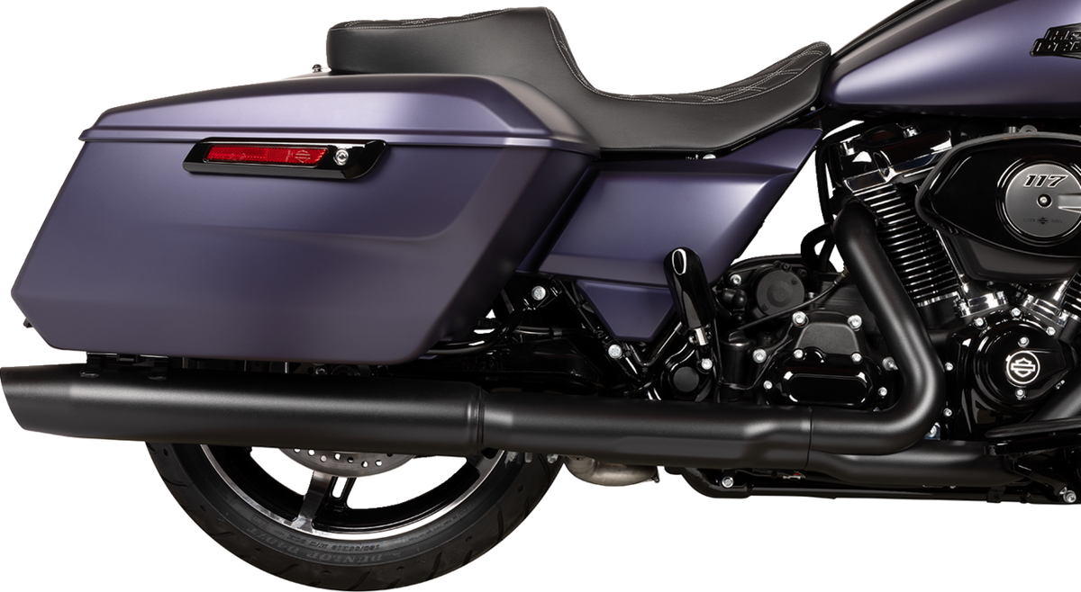 Drag Specialties Predator 2-Up Seat – Vinyl – Double Diamond Silver Stitch – w/o Backrest – FLTR/FLHX '23-'24 – view 4