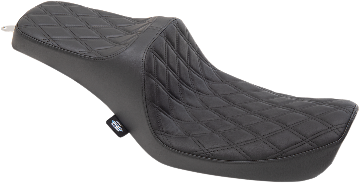 Drag Specialties Predator III Seat – Double Diamond – Black Stitching – FXD '96-'03