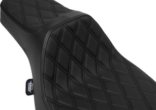 Drag Specialties Extended Reach Predator III Seat – Vinyl – Black Double Diamond Stitch – FLH/FLT '23-'25 – view 2