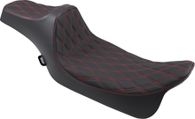 Drag Specialties Predator III Seat – Extended Reach – Double Diamond – Red Stitched – FL '08-'23