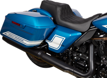 Drag Specialties Predator 1Up Seat – Vinyl – Double Diamond Black Stitch – FLH '08-'23 – view 2