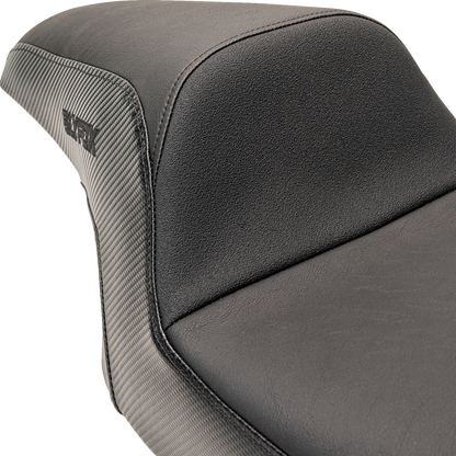 Slyfox Drifter Seat – Black Logo – Smooth Vinyl – Carbon Fiber – FL '97-'07 – view 2