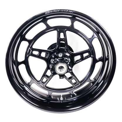 Black Directional 5 Spoke Rear Wheel with Race Hub — 18x5.5" Cush Drive