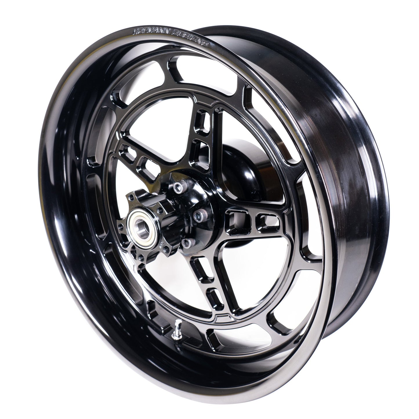 Black Directional 5 Spoke Rear Wheel with Race Hub — 18x5.5" Cush Drive