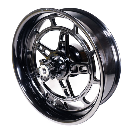 Black Directional 5 Spoke Rear Wheel with Race Hub — 18x5.5" Cush Drive