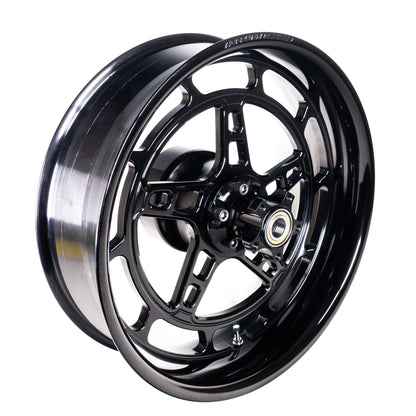 Black Directional 5 Spoke Rear Wheel with Race Hub — 18x5.5" Cush Drive