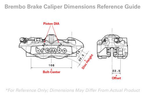 Brembo M4 Right Front/Rear Caliper (Radial Mount)