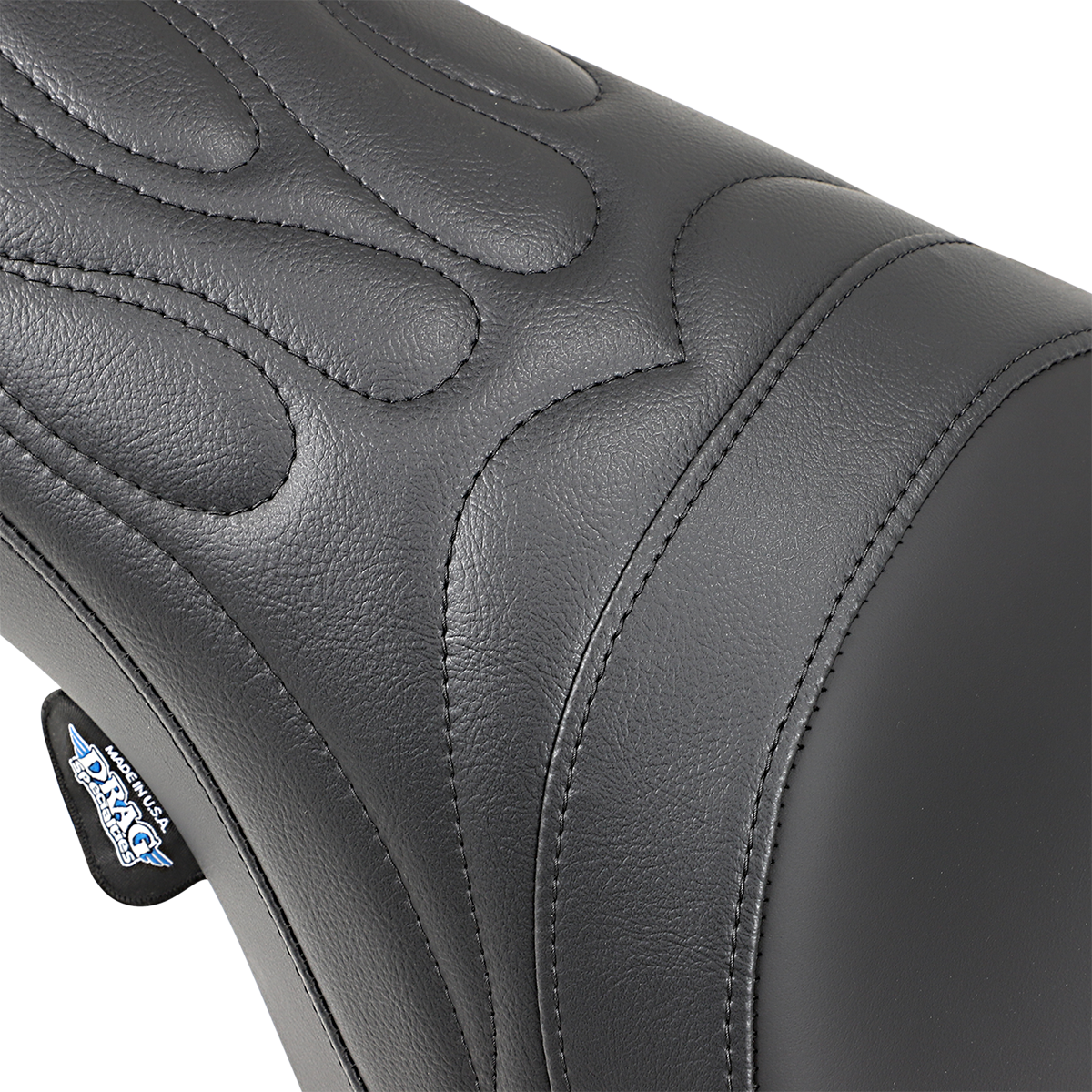 Drag Specialties Predator Seat – Flame Stitched – FLHR/FLHX '97-'07 – view 2