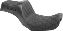 Slyfox High Noon Seat – Double Diamond – Black Logo – Black Stitch – FXD/FLD '06-'17 – view 2