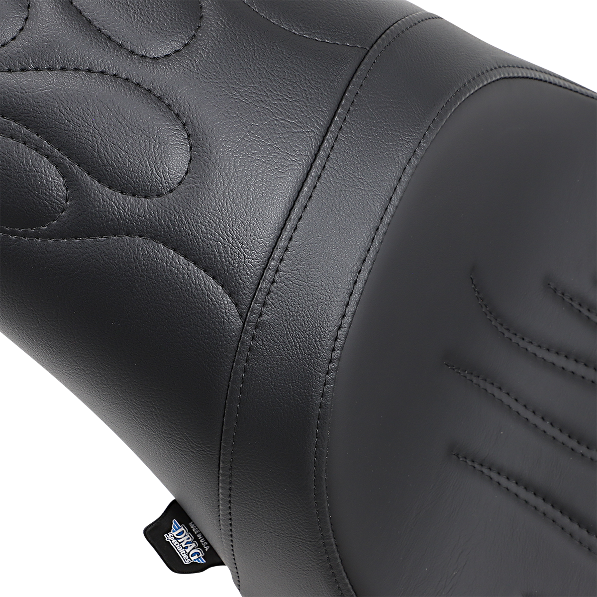 Drag Specialties Predator Seat – Flame Stitched – FL/FX '00-'17 – view 2