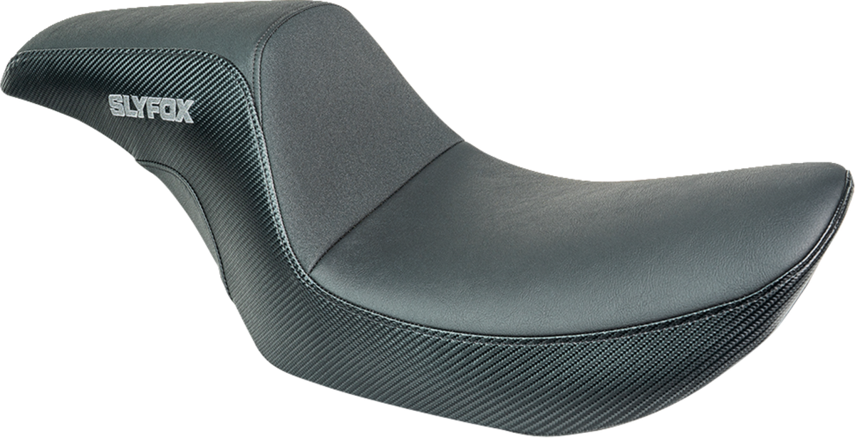Slyfox Drifter Seat – Gray Logo – Black Vinyl – Smooth – FXR '82-'00