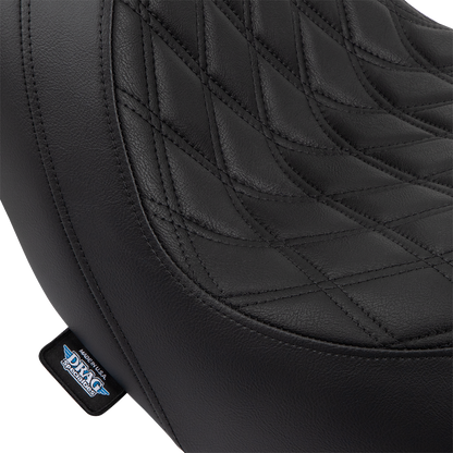 Drag Specialties Predator Seat – Double Diamond w/ Black Sitching – Vinyl – FLSB/FXLR '18-'23 – view 4