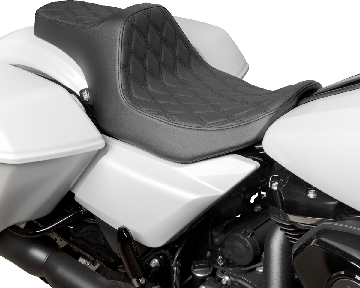 Drag Specialties Predator III Seat – Double Diamond – Black – FLT/FLH '23-'24 – view 2
