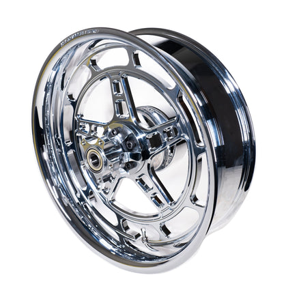 Hofmann Designs Chrome Directional 5 Spoke Rear Wheel with Race Hub – 18x5.5"
