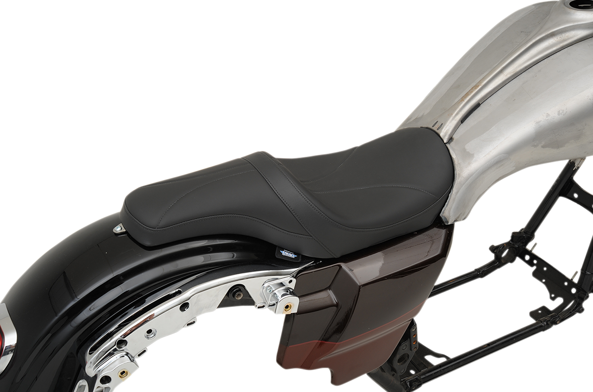 Drag Specialties Predator Seat – Mild Stitched – Yaffe Gas Tank – FL '08-'23 – view 4