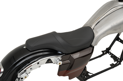 Drag Specialties Predator Seat – Mild Stitched – Yaffe Gas Tank – FL '08-'23 – view 4