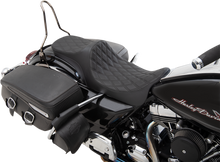 Drag Specialties Predator III 2-Up Seat – Double Diamond – Black Thread – FL '08-'23