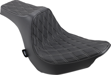 Drag Specialties Predator III Seat – Double Diamond – Silver Stitching – FLFB/S '18-'25