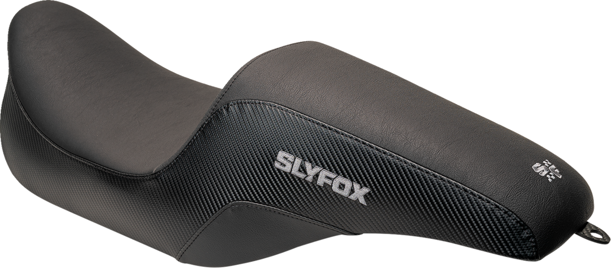 Slyfox Drifter Seat – Gray Logo – Smooth Vinyl – Carbon Fiber – FL '08-'23 – view 2