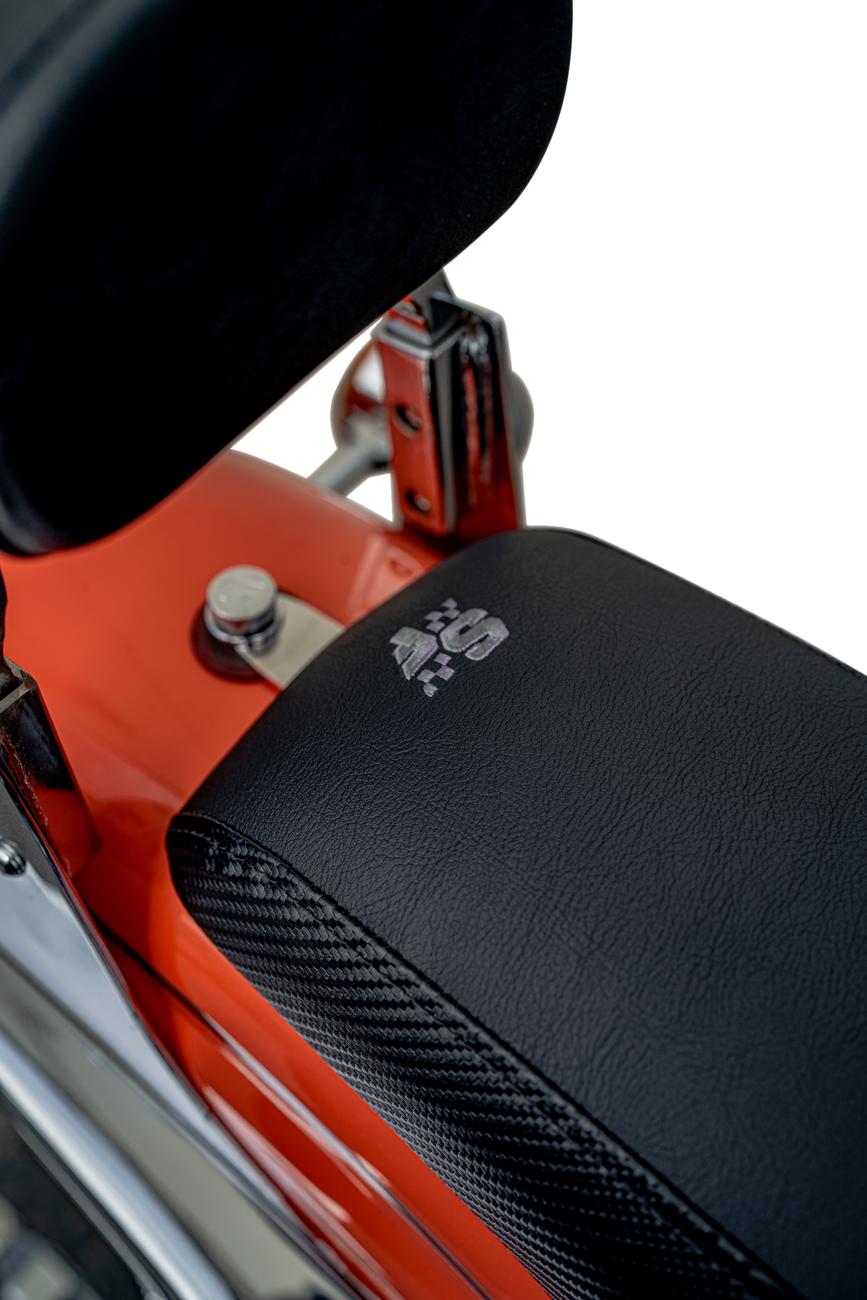 Slyfox Drifter Seat – Gray Logo – Black Vinyl – Smooth – FXR '82-'00 – view 4