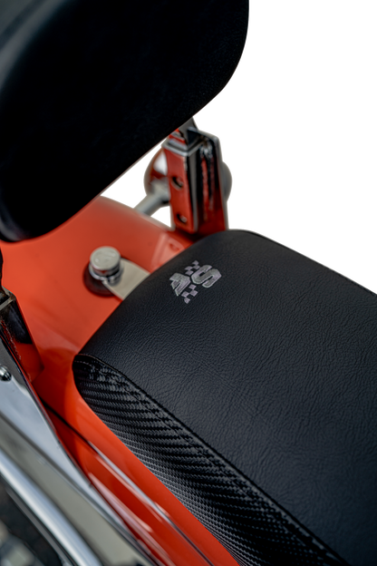 Slyfox Drifter Seat – Gray Logo – Black Vinyl – Smooth – FXR '82-'00 – view 4