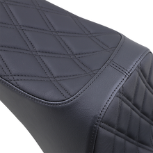 Drag Specialties Predator III 2-Up Seat – Vinyl – Double Diamond – Black Stitching – Softail '06-'17 – view 2