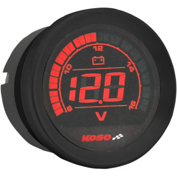 HD-02V | Volt meter | for Harley-Davidson | Silver + Black