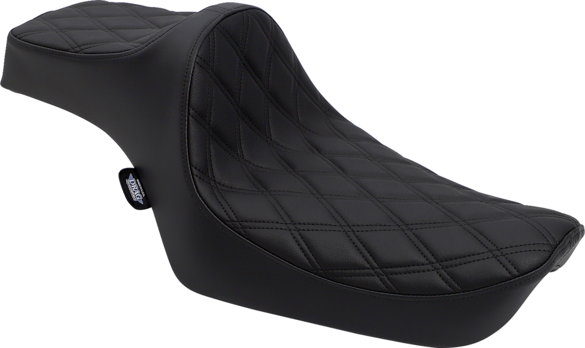 Drag Specialties Predator III Seat – Double Diamond – Black Stitching – XL '82-'03