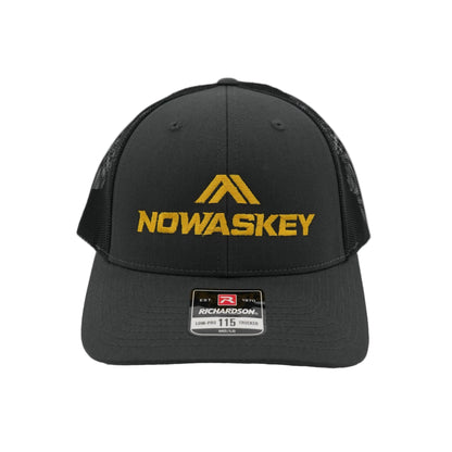 Black And Gray Nowaskey snap back hat