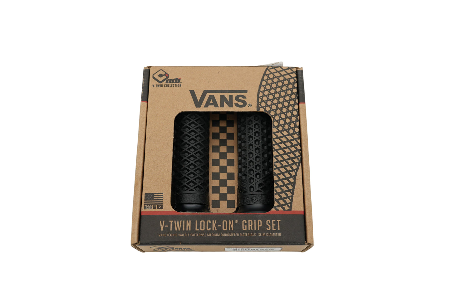 Open Box - ODI Vans V-Twin Lock-On Grips - Black/Black #1