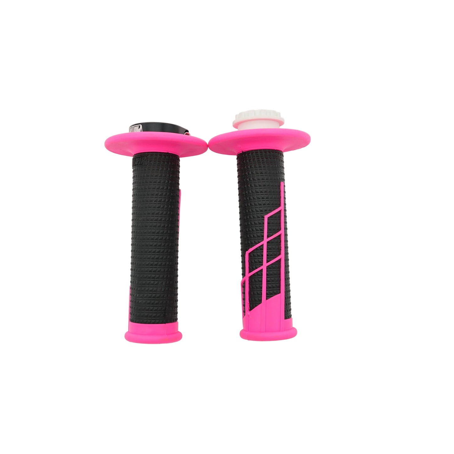 Open Box - ProTaper Neon Pink/Black Clamp-On 1/2 Waffle Grips #1