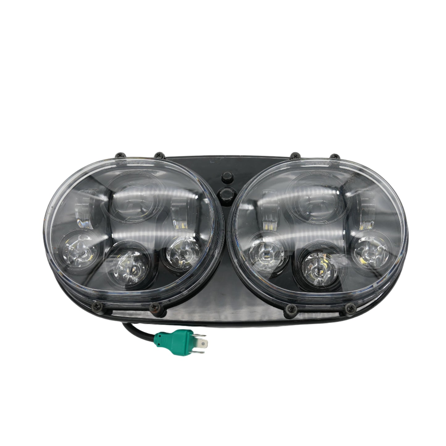 Open Box - Dual LED Projector Headlight Lamp Compatible For Harley Road Glide FLTR 1998-2013(Black) #1