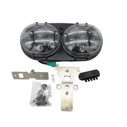 Open Box - Dual LED Projector Headlight Lamp Compatible For Harley Road Glide FLTR 1998-2013(Black) #1