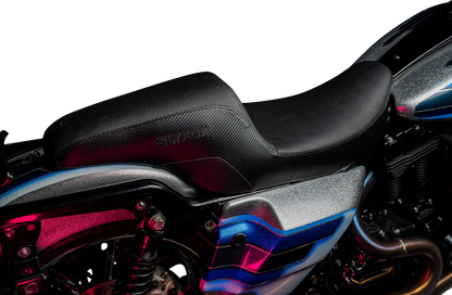 Slyfox Drifter Seat – Black Logo – Smooth Vinyl – Carbon Fiber – FL '97-'07 – view 3