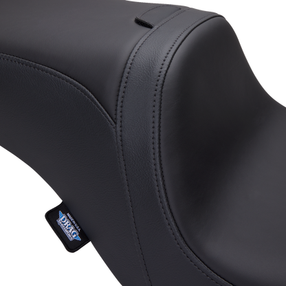 Drag Specialties Predator 2-Up Seat – Solar Leather – Smooth – w/ Backrest Receptacle – FL '08-'23 – view 3