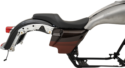Drag Specialties Predator Seat – Mild Stitched – Yaffe Gas Tank – FL '08-'23 – view 3