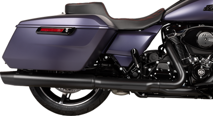 Drag Specialties Performance Predator 2-Up Seat – Extended Reach – Vinyl – Red Double Diamond Stitch – view 4