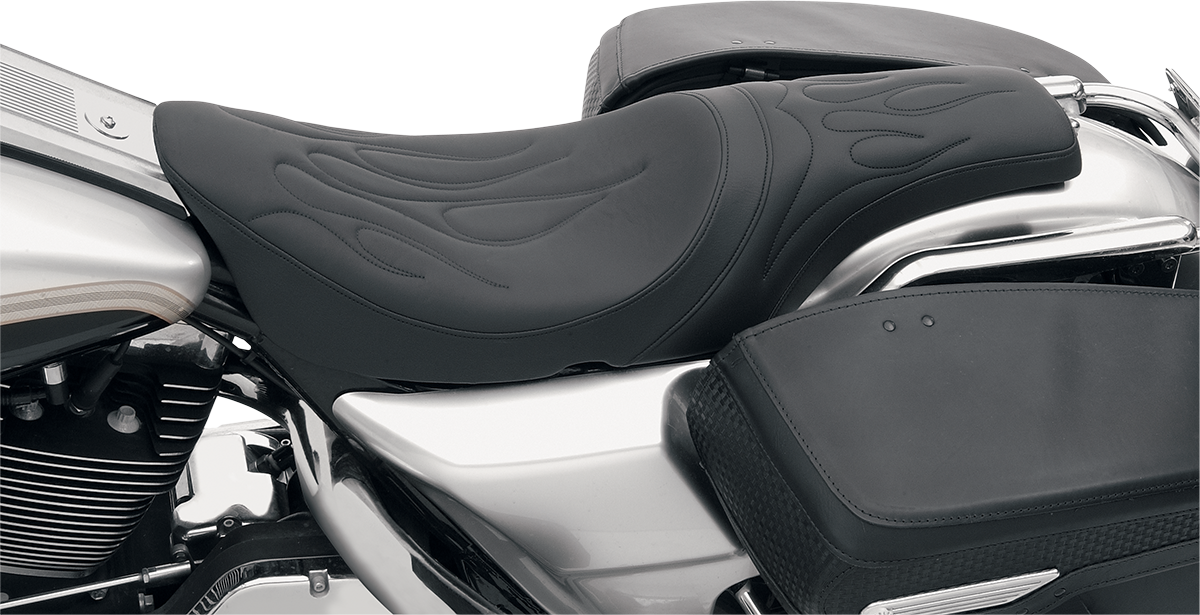 Drag Specialties Predator Seat – Flame Stitched – FLHR/FLHX '97-'07 – view 4