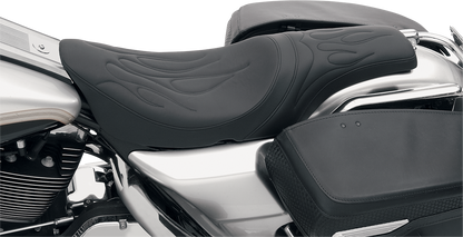Drag Specialties Predator Seat – Flame Stitched – FLHR/FLHX '97-'07 – view 4