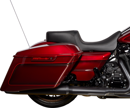 Drag Specialties Predator 2-Up Seat – Vinyl – Black – Smooth – w/o Backrest – FLH/FLT '08-'24 – view 2