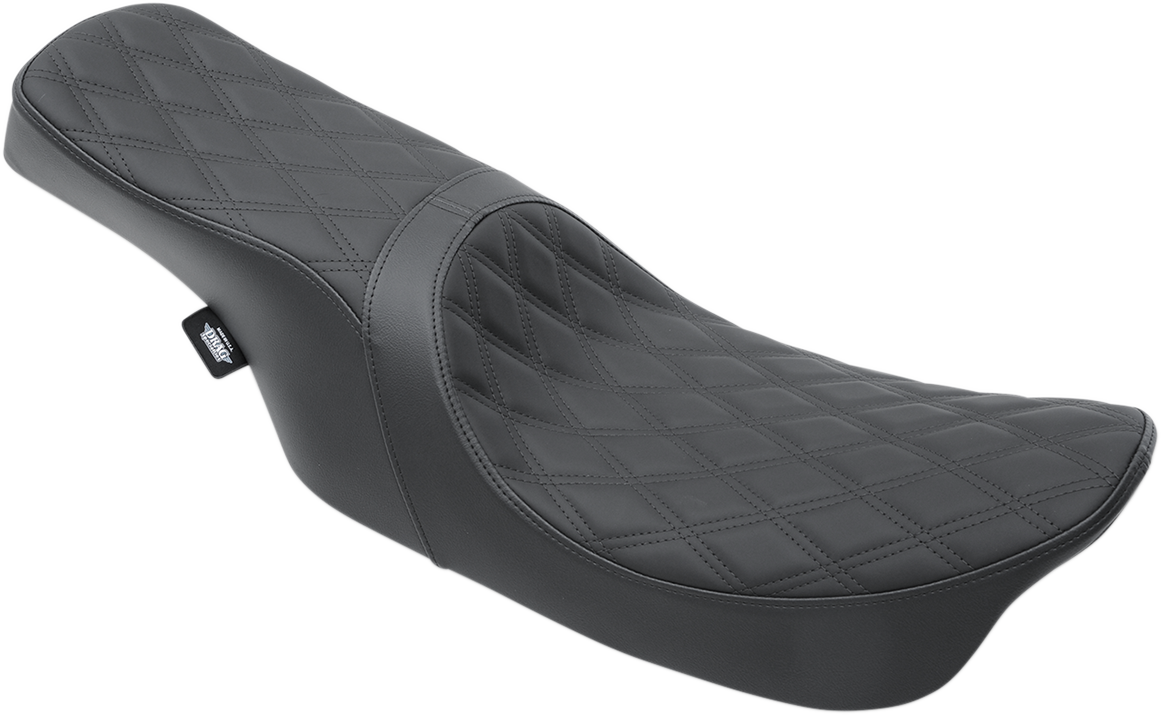 Drag Specialties Predator 2-Up Seat – Double Diamond – Black Stitching – FL '99-'07