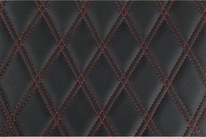 Drag Specialties Extended Reach Predator III Seat – Double Diamond – Black w/ Red Stitching – FL '99-'07 – view 4