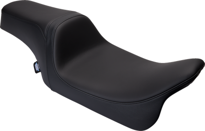 Drag Specialties Predator 1Up Seat – Solar Leather – Black – Smooth – FLH '08-'23